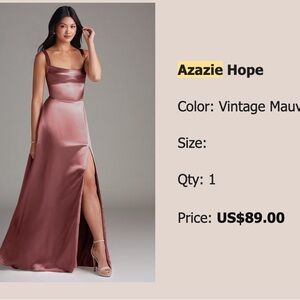 Azazie Hope Vintage Mauve bridesmaid Dress